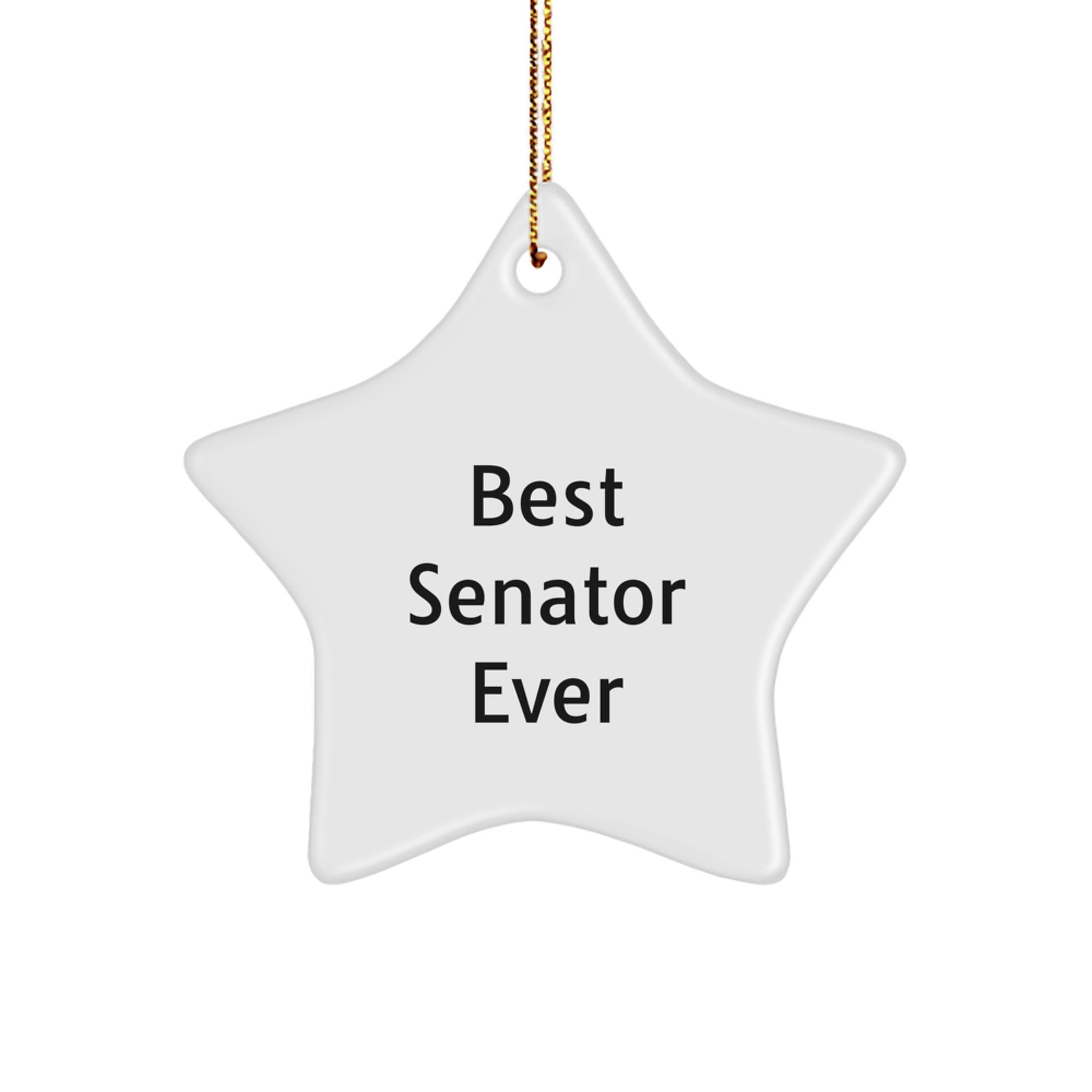 Funny Senator Star Ornament Gifts from Family, For Senator, Best Senator Ever Star Decoration - Image 1