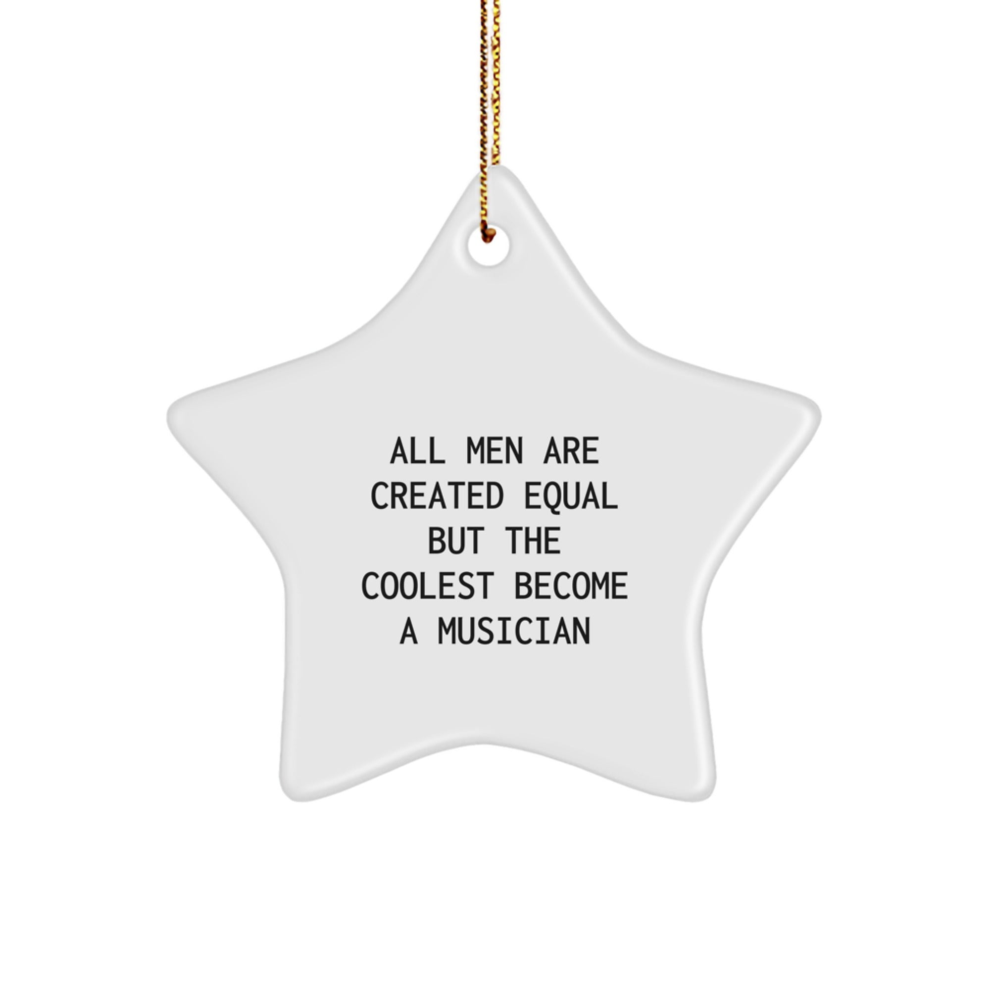 Funny Musician Star Ornaments for Christmas Unique Gifts from Men to Musician Friends - Image 1