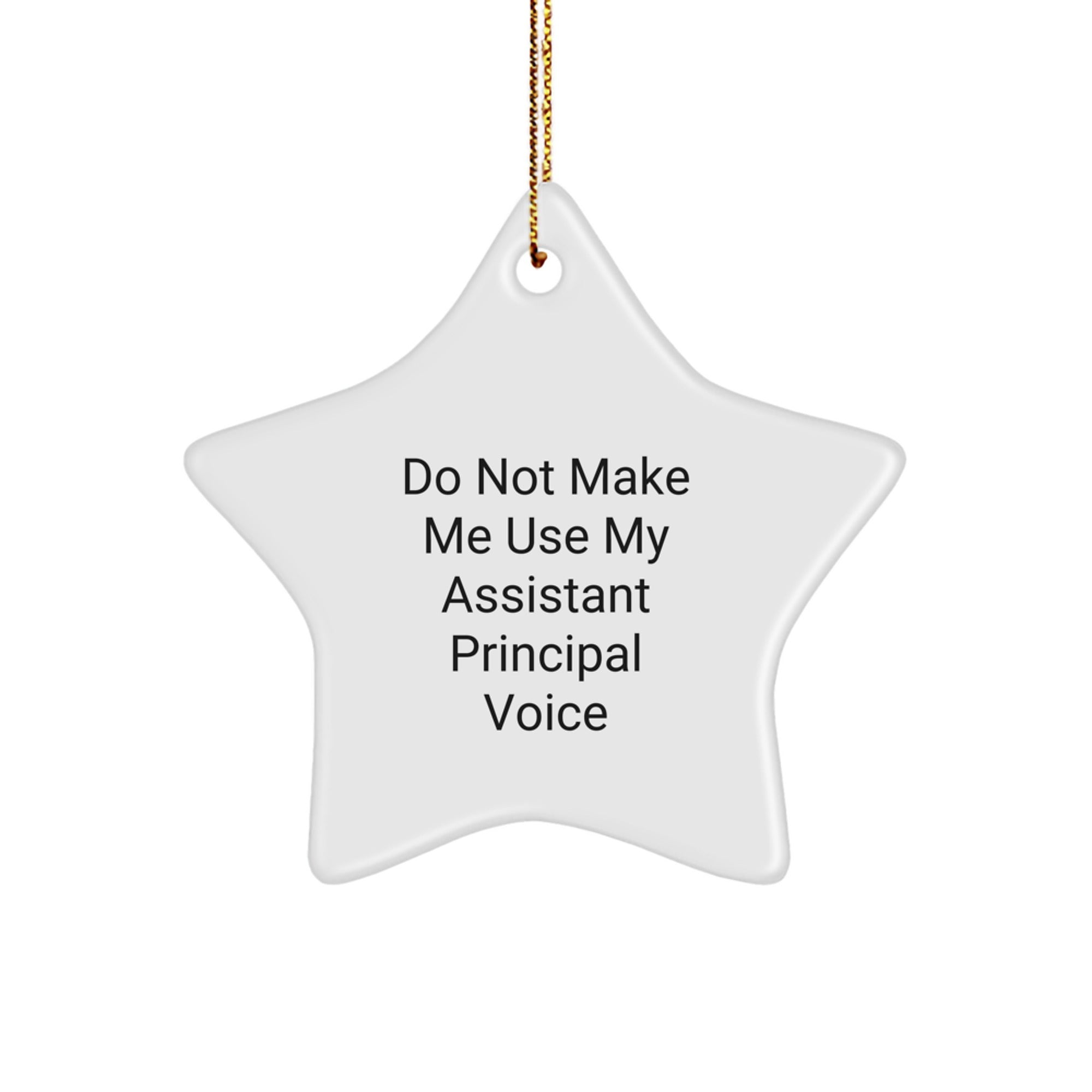 Funny Assistant Principal Gifts from Friends, Cute Star Ornament for Christmas Unique Gifts, Do Not Make Me Use My Assistant Principal Voice - Image 1