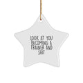 Funny Trainer Gifts from You - Star Ornament for Christmas Unique Gifts, Trainer Star Ornament, Look At You Becoming A Trainer And Shit - Image 1