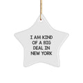 Funny New York Star Ornament Gifts from Friends and Family for Big Apple Enthusiasts, Inspirational NYC Decor, Christmas Unique Gifts - Image 1