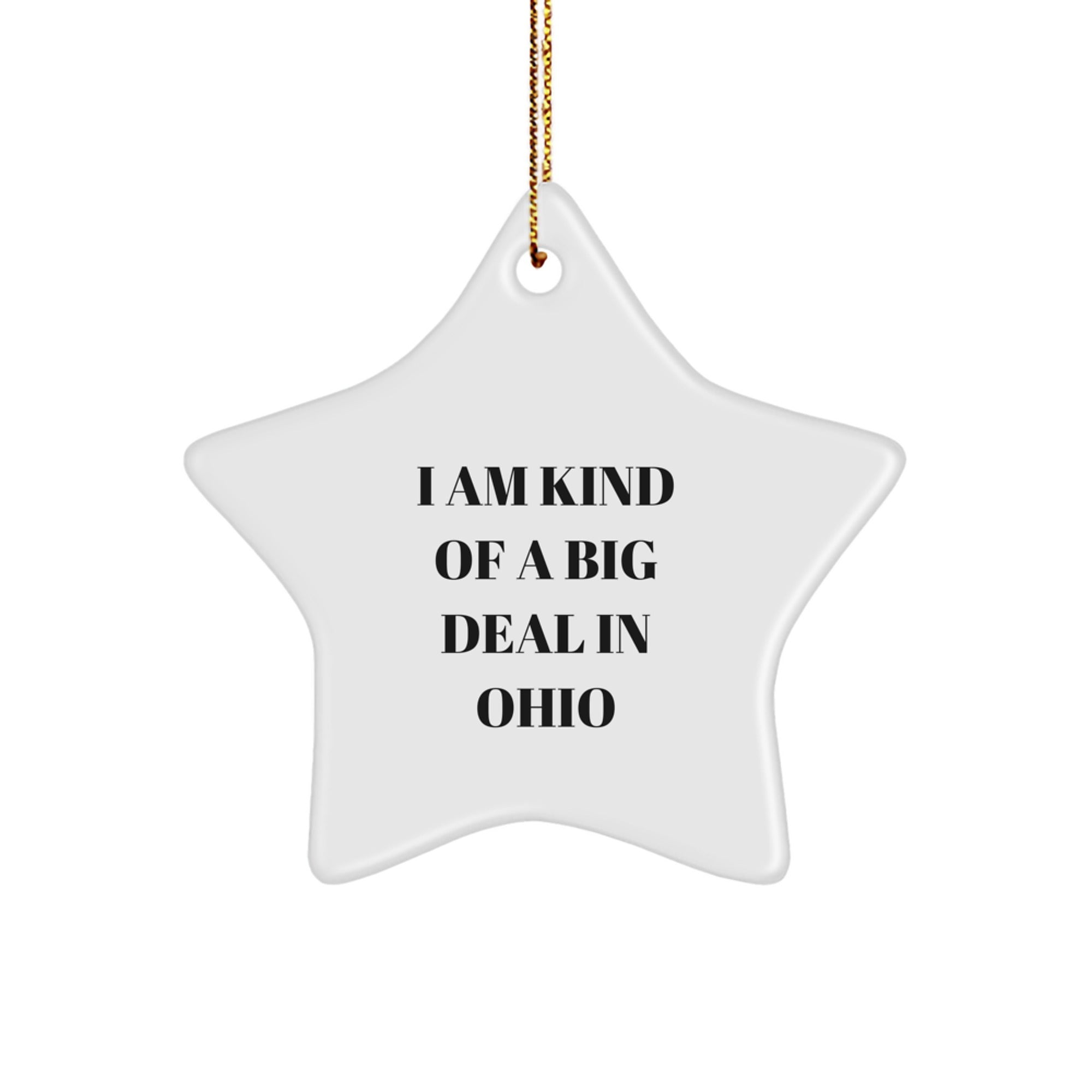 Funny Ohio Star Ornament Gifts from Men to Women Friends Family - Christmas Unique Gifts for Ohio Residents - Image 1